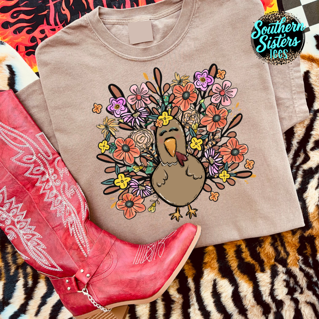 Floral Turkey Tee Shirt
