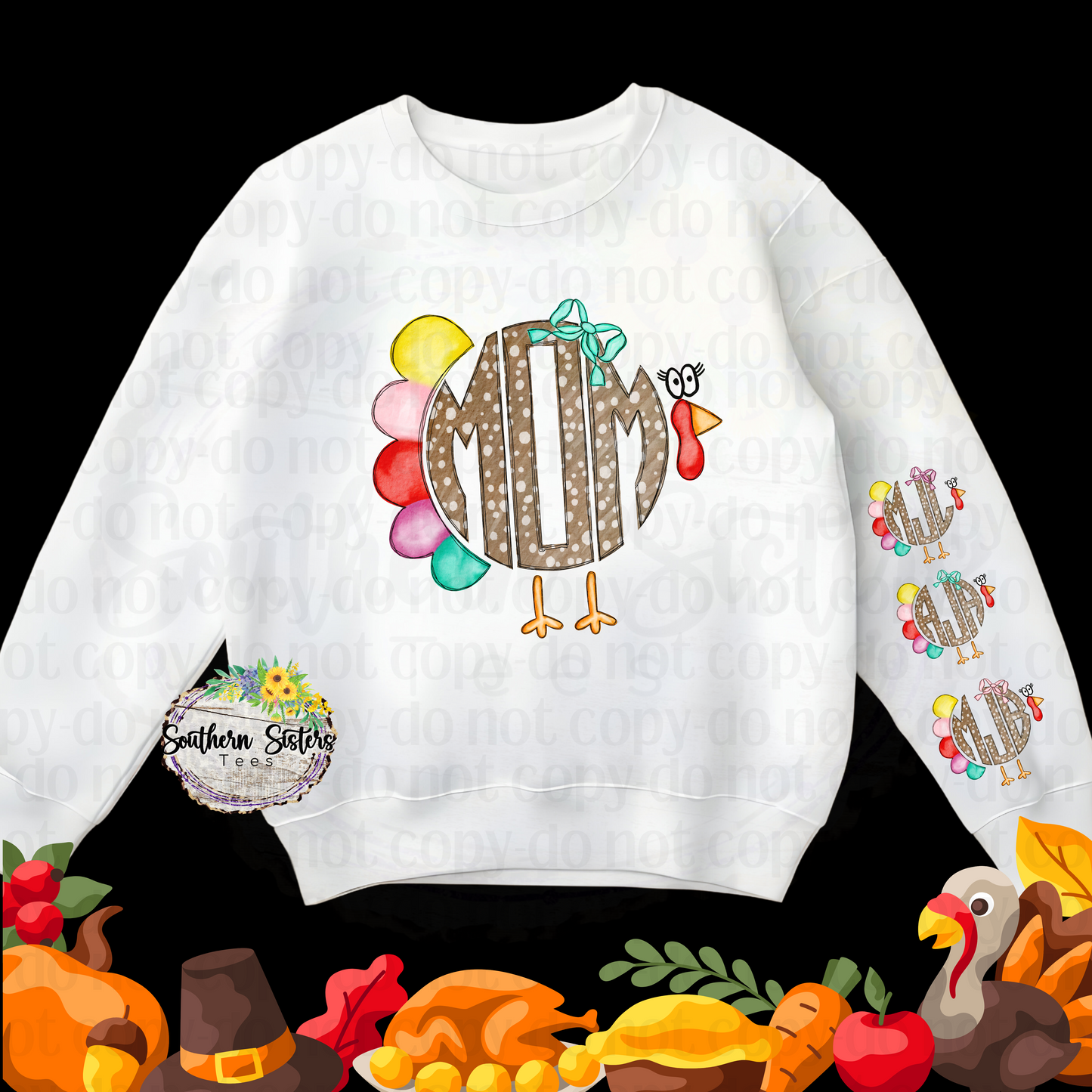 Custom Turkey Monogram Youth