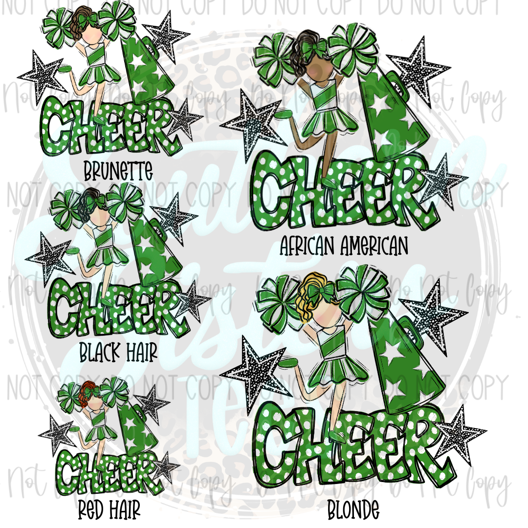 Cheerleader Doodle Custom Tee
