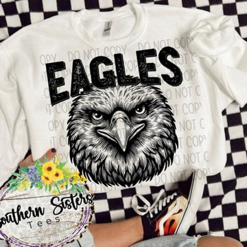 Eagles Black Print Mascot