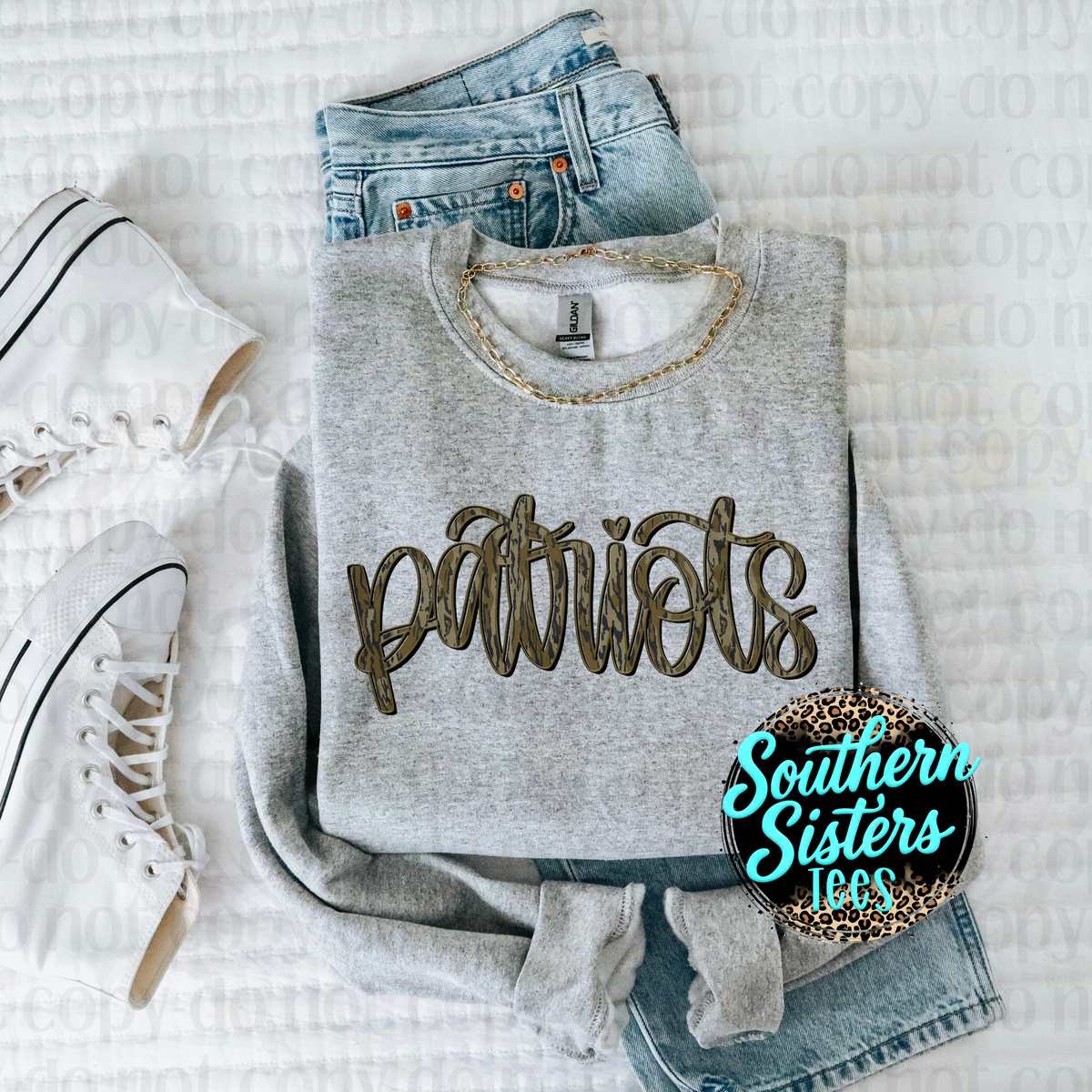 Camo Script Lettering Mascot Apparel