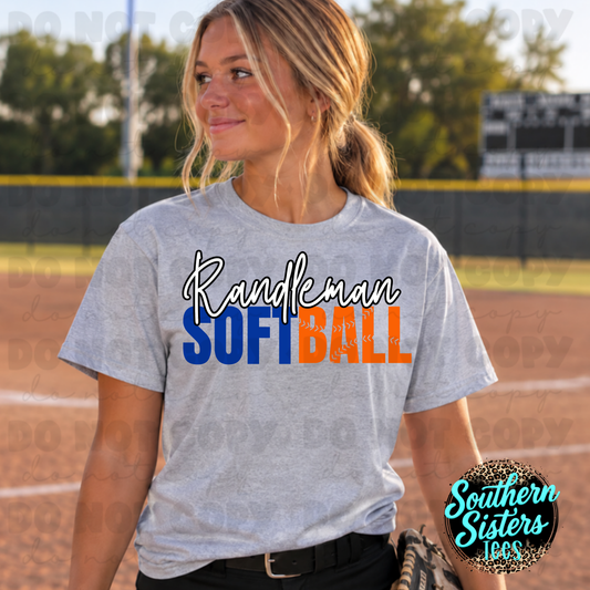 Randleman softball spirit tee in sport grey