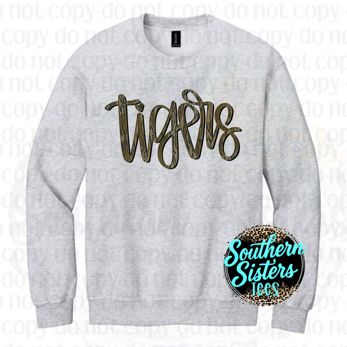 Tigers Camo Script Tee