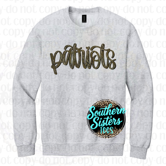 Patriots Camo Script Tee