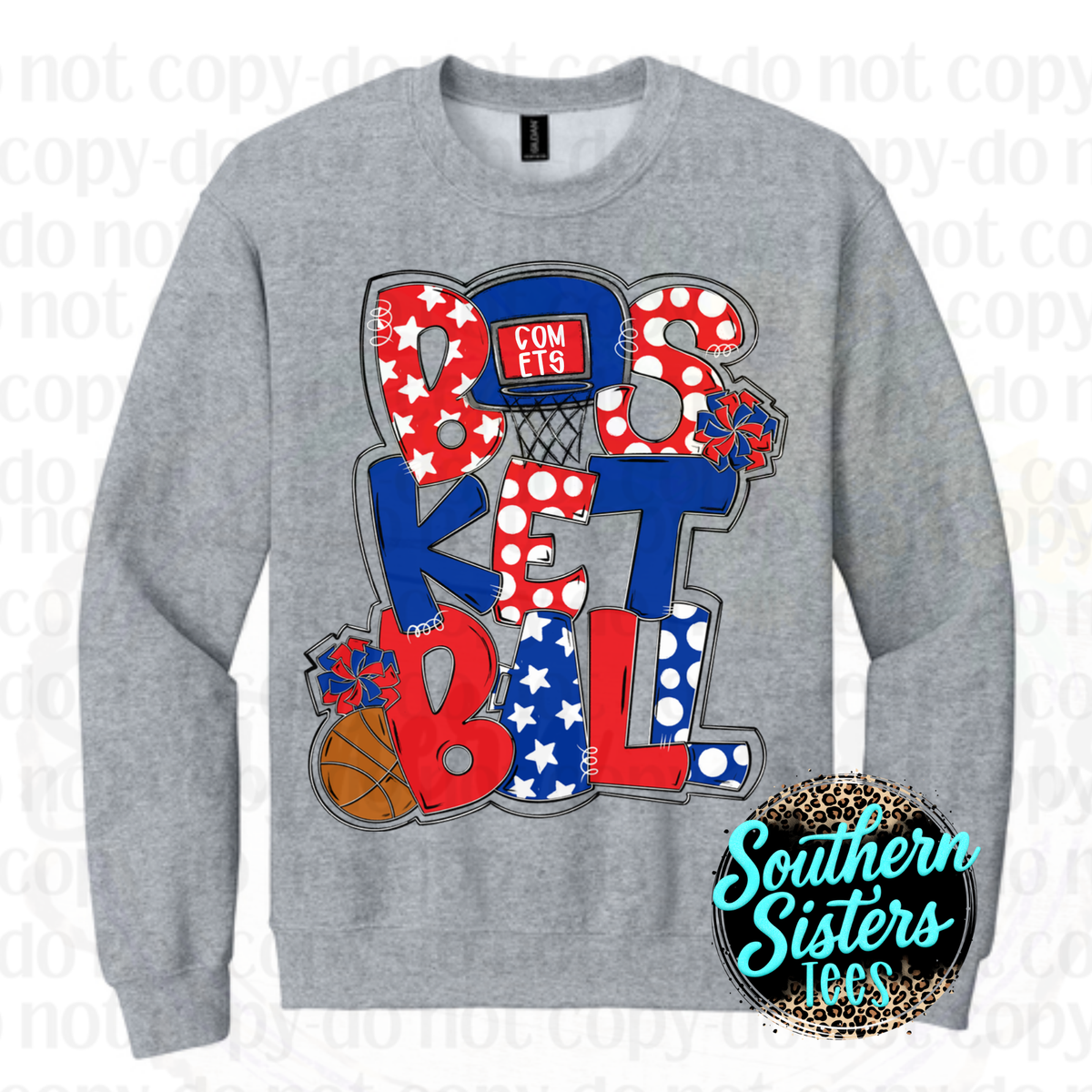Comets Polka Dot Basketball sweatshirt
