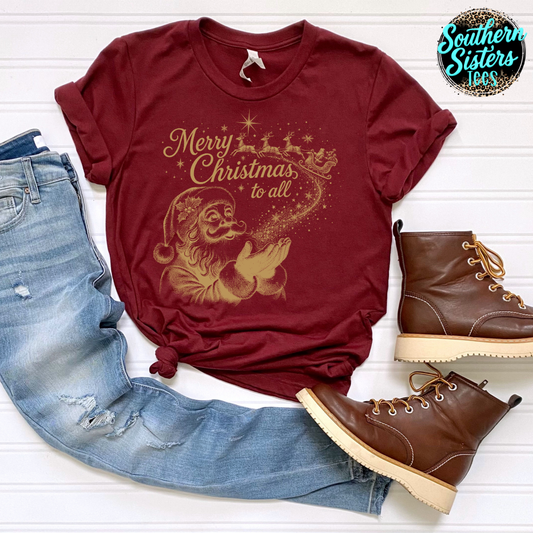 Merry Christmas To All Gold Tee
