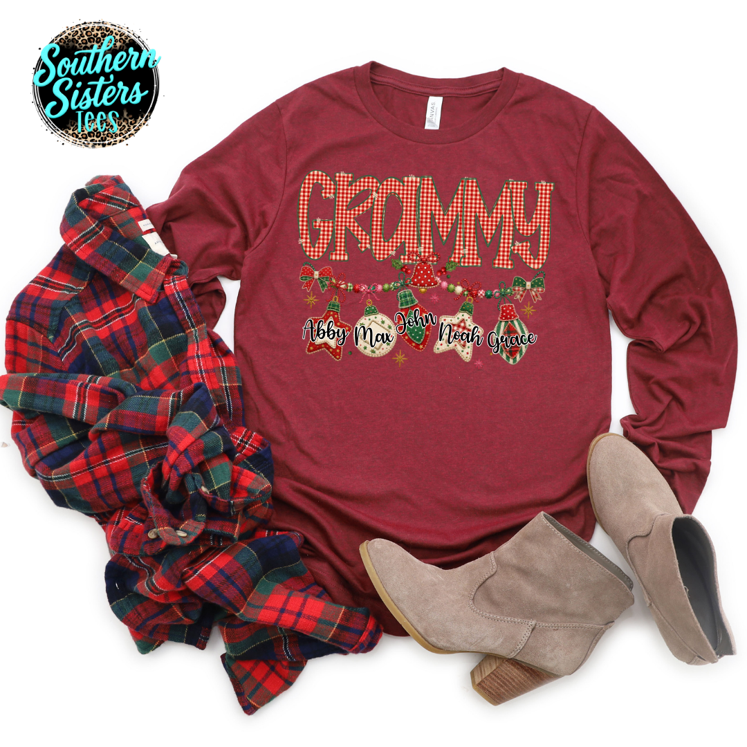 Custom Christmas Names Tee Shirt