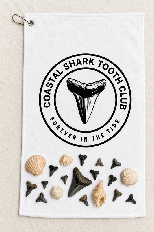 Coastal Shark Tooth Club Shark Tooth Photo Towel | 16" x 26"