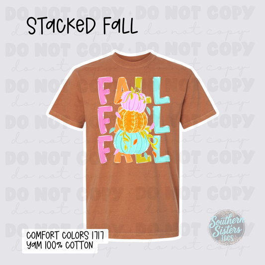 Stacked Fall Words  | Fall Graphic Tee