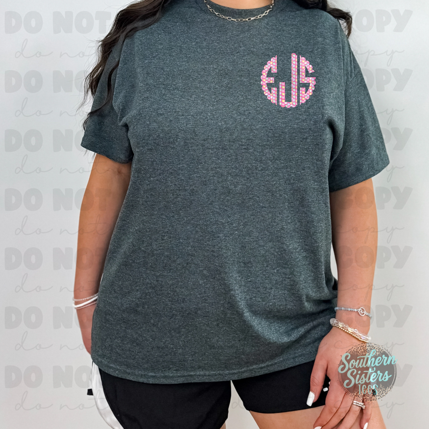 Teesday – Custom Monogram T-Shirt | Leopard or Conversation Hearts | Adult & Youth