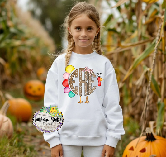 Custom Turkey Monogram Youth