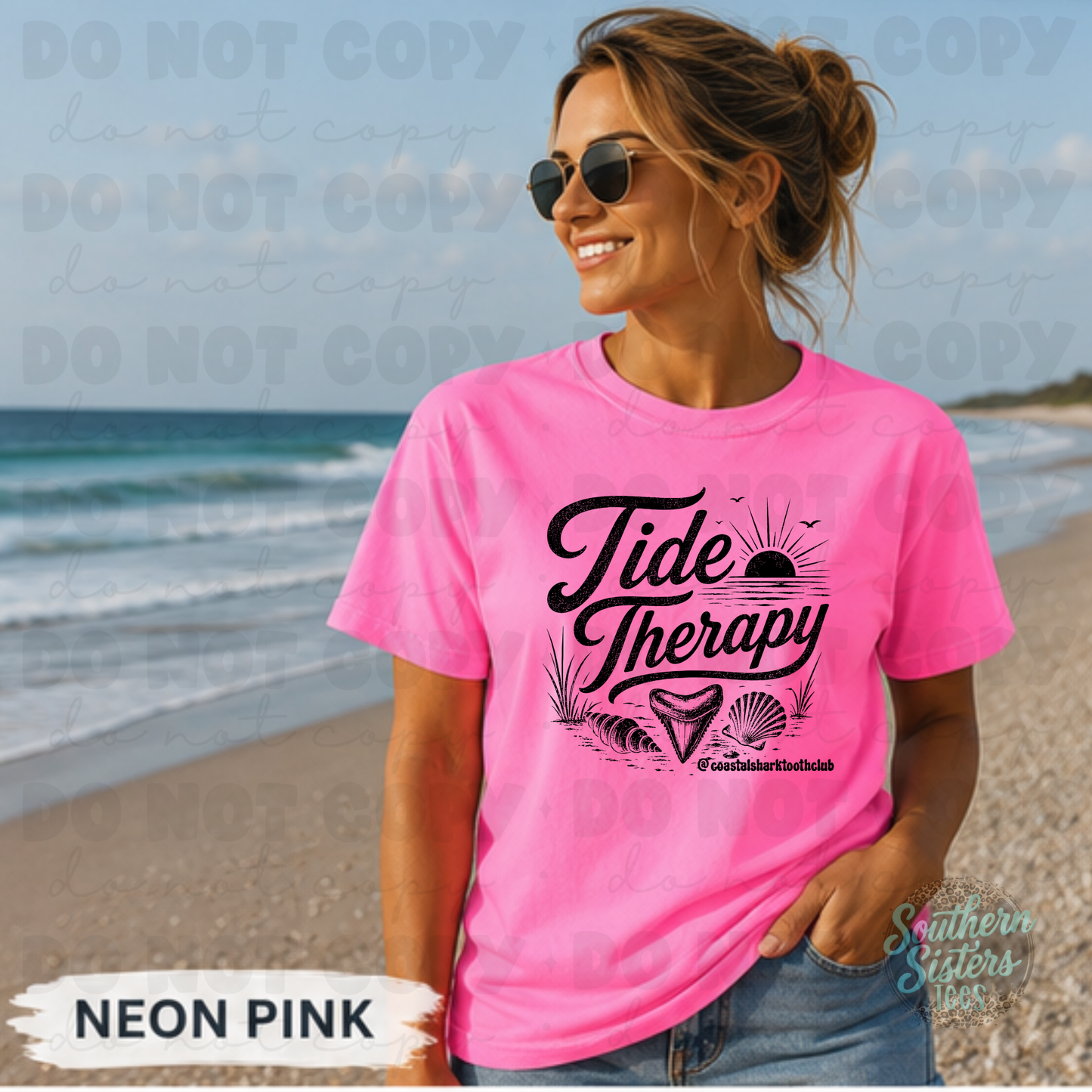Tide Therapy | Black Ink |  Coastal Shark Tooth Club