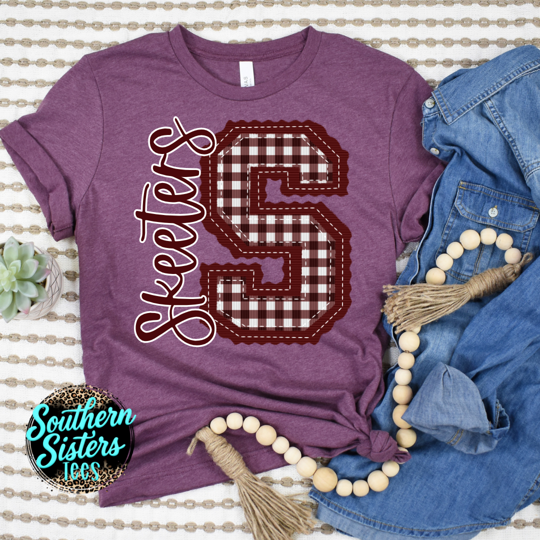 Preppy Gingham  Mascot Tee Shirt